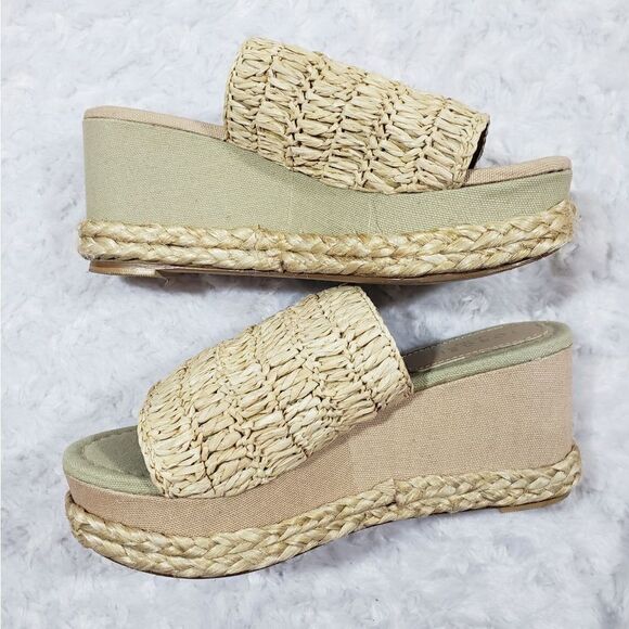 Torgeis Neith Woven Platform Wedge Sandal New in Box - Picture 8 of 8